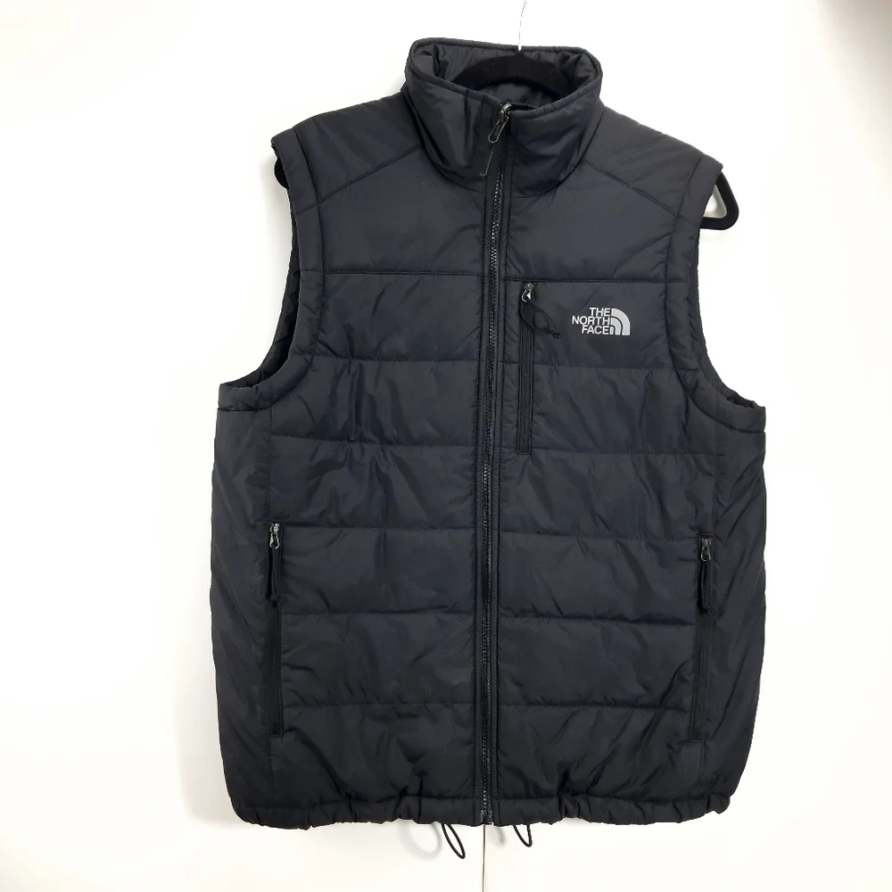 The North face Men's Black Full-zip  sleevless Puffer Vest Jacket  Size M